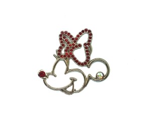 APLIQUE METAL MINNIE LAÇO STRASS 1UN