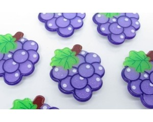 APLIQUE UVA ACRILICA COM GLITTER KIT C/ 6UN