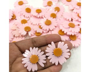 APLIQUE FLOR EM ACRILICO KIT C/ 2 UN