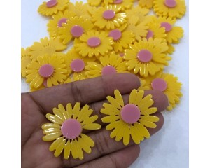 APLIQUE FLOR EM ACRILICO KIT C/ 2 UN