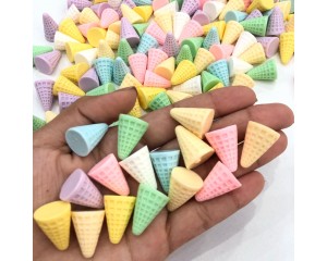 APLIQUE CASQUINHA DE SORVETE KIT C/ 7 UN (SORTIDOS)