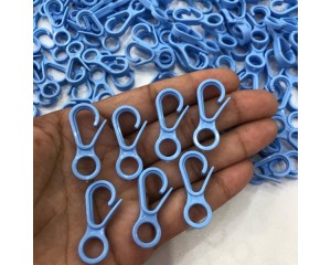 FECHO MOSQUETÃO DE  PLÁSTICO C/12 UN COR ÚNICA