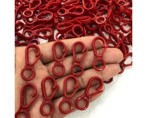 FECHO MOSQUETÃO DE  PLÁSTICO C/12 UN COR ÚNICA