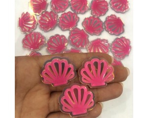 APLIQUE CONCHA EM ACRILICO (PCT C/ 2 UN)