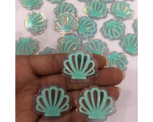 APLIQUE CONCHA EM ACRILICO (PCT C/ 2 UN)