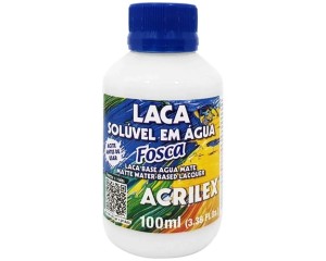 LACA SOLUVEL EM ÁGUA FOSCA ACRILEX 100 ML