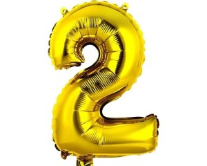 BALÃO METALIZADO NUMERO 2 32 POLEGADA