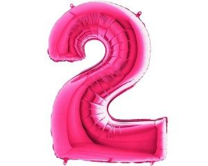 BALÃO METALIZADO NUMERO 2 32 POLEGADA