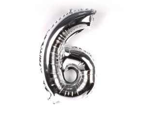 BALÃO METALIZADO NUMERO 6 32 POLEGADA