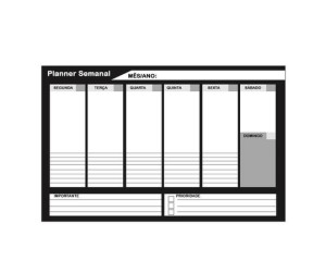 BLOCO PLANNER C/ 60 FOLHAS SEMANAL OFFICE -KIT