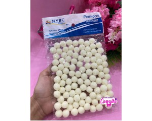 POMPOM 14MM COM 100 UNIDADES