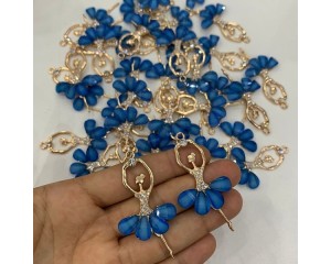 APLIQUE BAILARINA EM METAL (PCT C/ 2 UN)