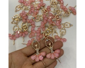 APLIQUE BAILARINA EM METAL (PCT C/ 2 UN)