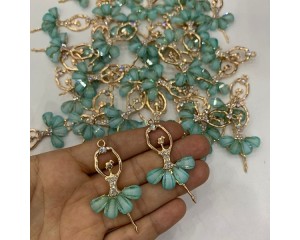 APLIQUE BAILARINA EM METAL (PCT C/ 2 UN)