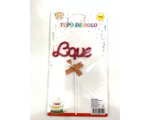 TOPO DE BOLO LOVE