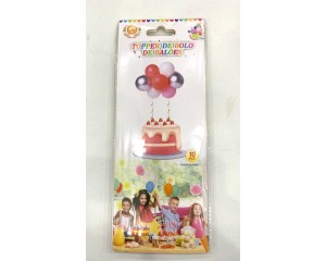 TOPPER DE BOLO DE BALOES 10 PEÇAS