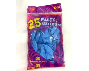 BALOES AZUL METALIZADOS 10 POLEGADAS 25 UNIDADES