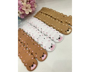 APLIQUE URSO DE SILICONE SORTIDOS PCT C/ 6 UN