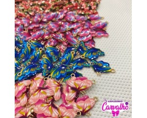 PINGENTES BORBOLETAS DE METAL SORTIDOS PCT C/ 2 UN