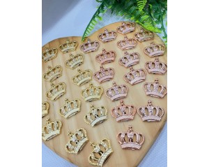 APLIQUES COROA PLASTICA SORTIDAS PCT C/ 12 UN